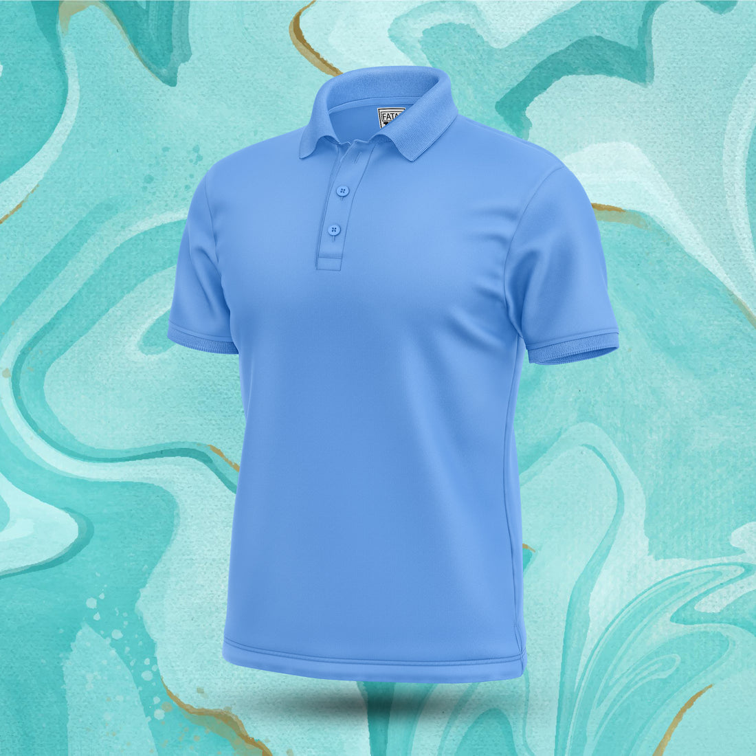 Sky Blue Men's Short Sleeve Premium Polo Shirt