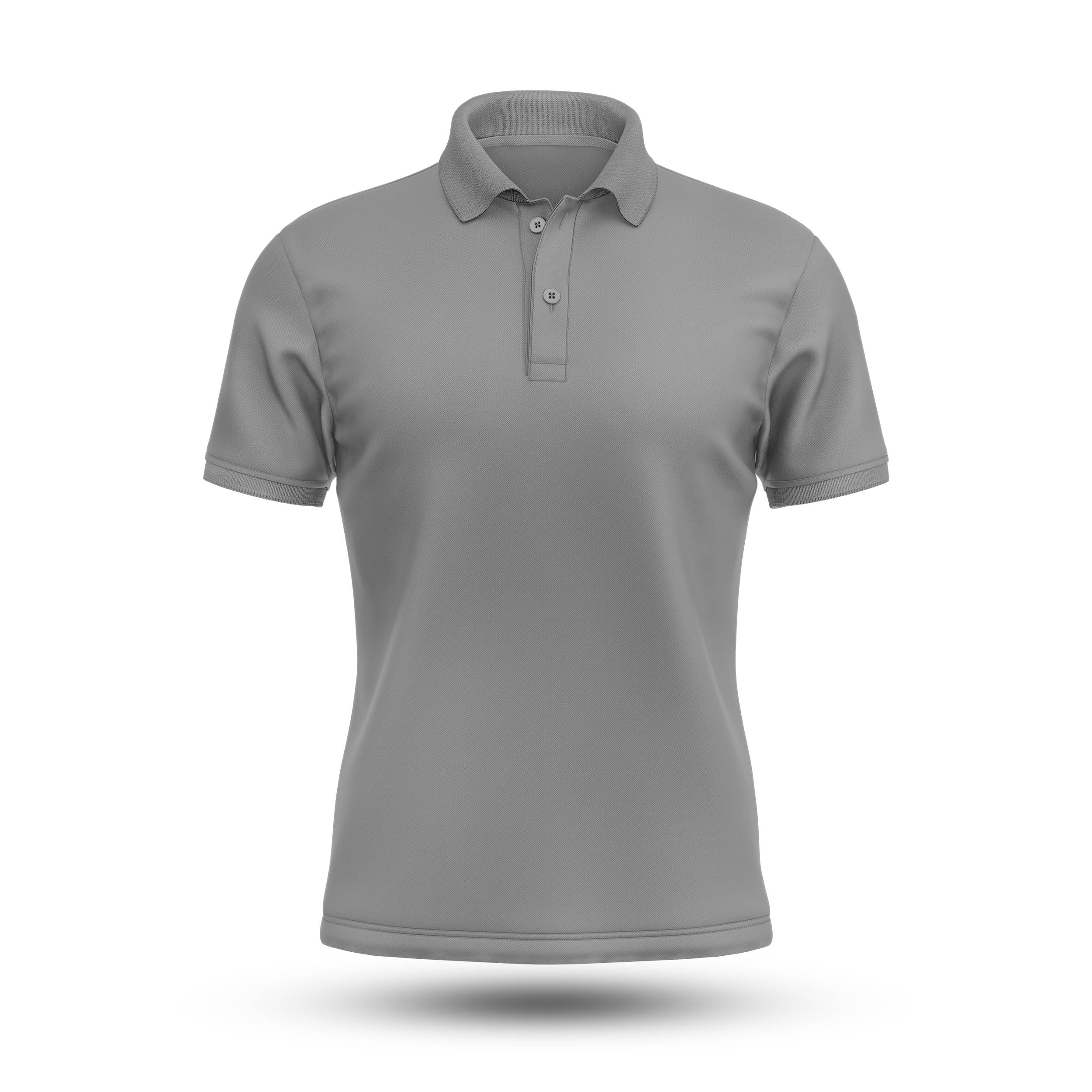 Steel Grey Men's Short Sleeve Premium Polo Shirts