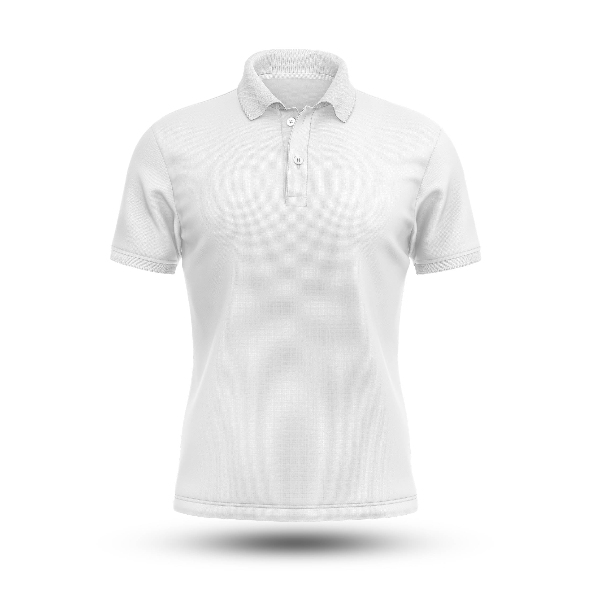 Milky White Men's Short Sleeve Premium Polo Shirts